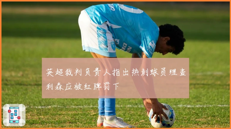 英超裁判负责人指出热刺球员理查利森应被红牌罚下